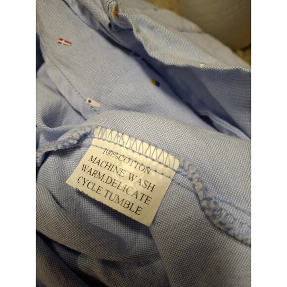 Kiel James Patrick KJP Nautical Flag Cotton Belted Dress Button Down size M - Picture 8 of 8